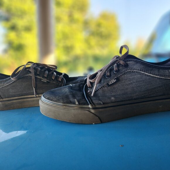 Vans M10.5- GREY DENIM SNEAKERS - Picture 2 of 5